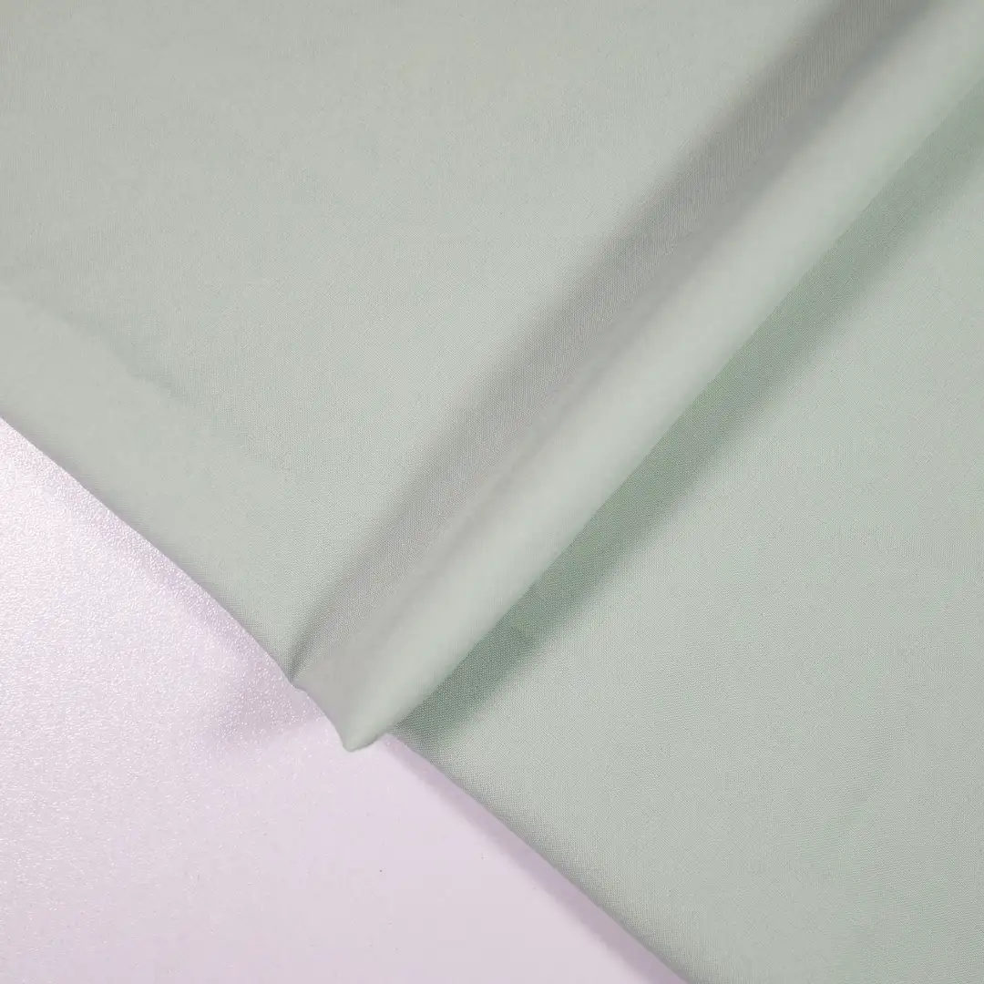 China Fabric for Shirt,Interlining Four-way Stretch (Bi-Stretch) Synthetic Woven Fabric Polyester lightgreen color buy from China wholesaler bulk order at wholesale price free worldwide shipping Alibaba
