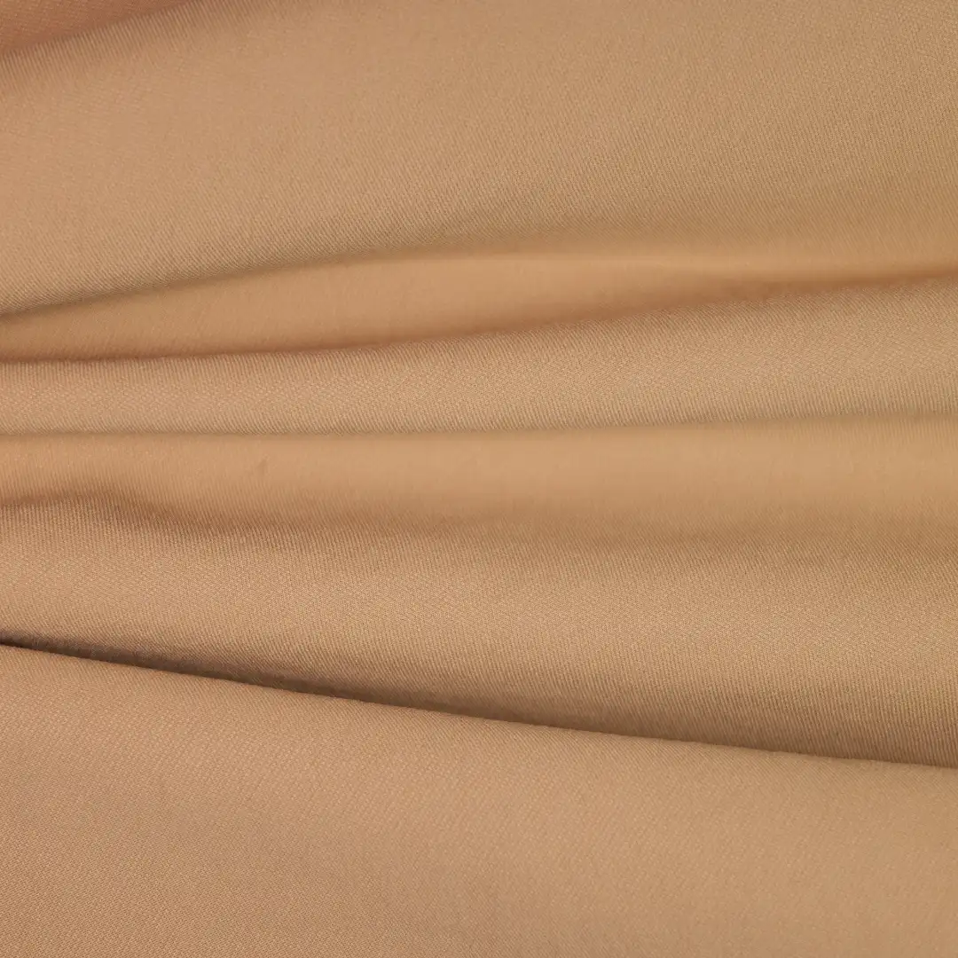 China Fabric for Shirt,Pants,Blouse,Crop Top,Skirt,Shorts,Suit Polyester/Rayon Twill Woven Blended Fabric Recycled Polyester Lenzing Ecovero Viscose re-nylon Warm Sand color buy from China wholesaler bulk order at wholesale price free worldwide shipping Alibaba