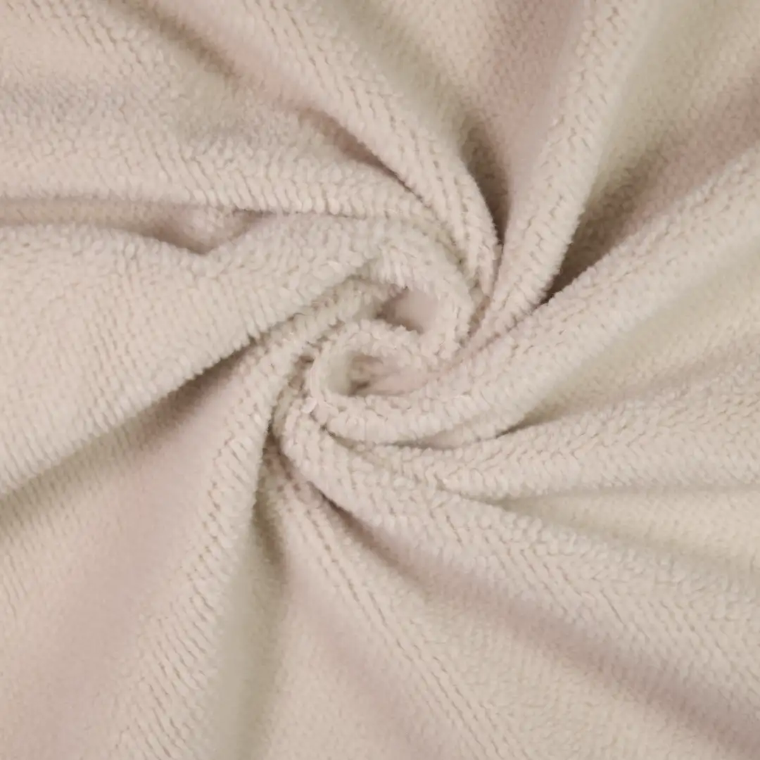 China Fabric for Hoodie  ,Loungewear,Sweatshirt Polar Fleece Knit Fabric Polyester cream-coloured color buy from China wholesaler bulk order at wholesale price free worldwide shipping Alibaba