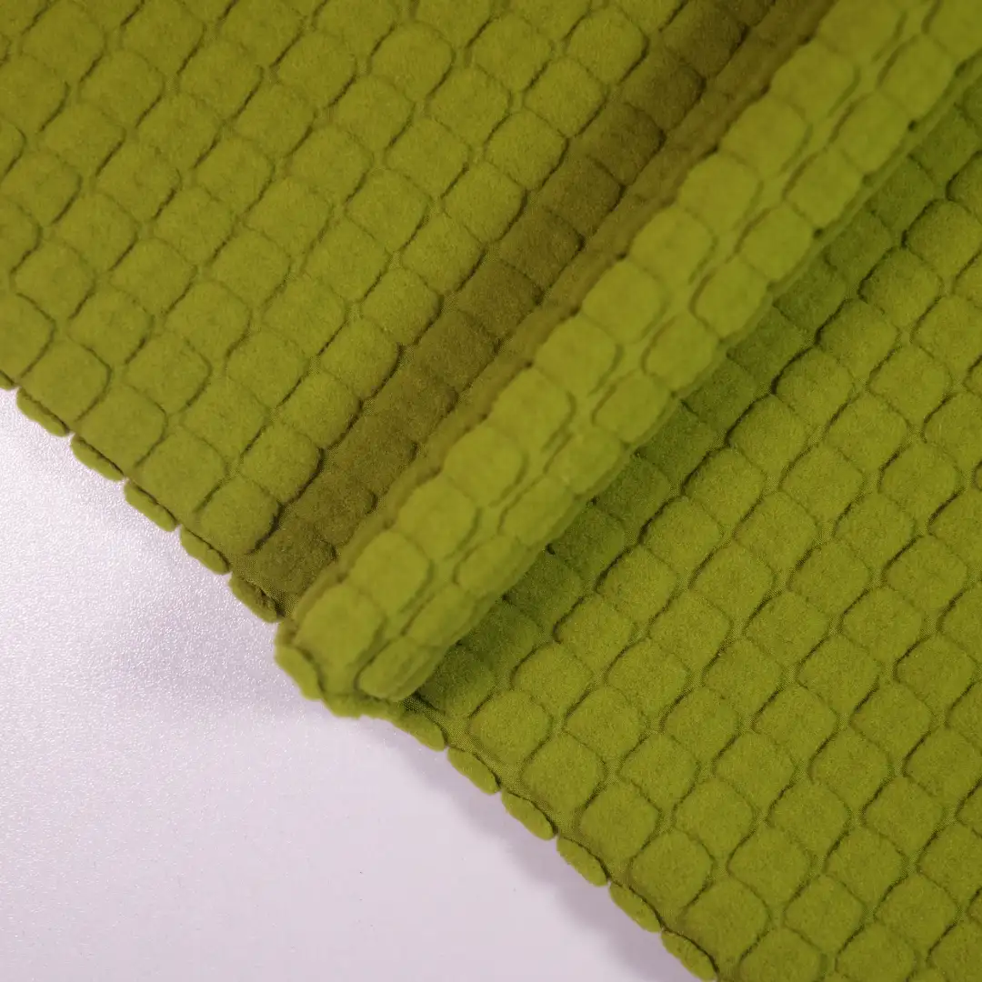 China Fabric for Jackets,Blazer,Suit Polar Fleece Knit Fabric Polyester Spandex Green color buy from China wholesaler bulk order at wholesale price free worldwide shipping Alibaba