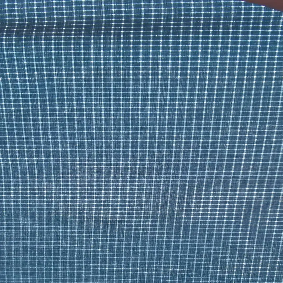 China Fabric for Polo Shirt,Blouse,Skirt T400 Polyester Yarn Fabric Synthetic Woven Fabric Polyester Grayish blue color buy from China wholesaler bulk order at wholesale price free worldwide shipping Alibaba