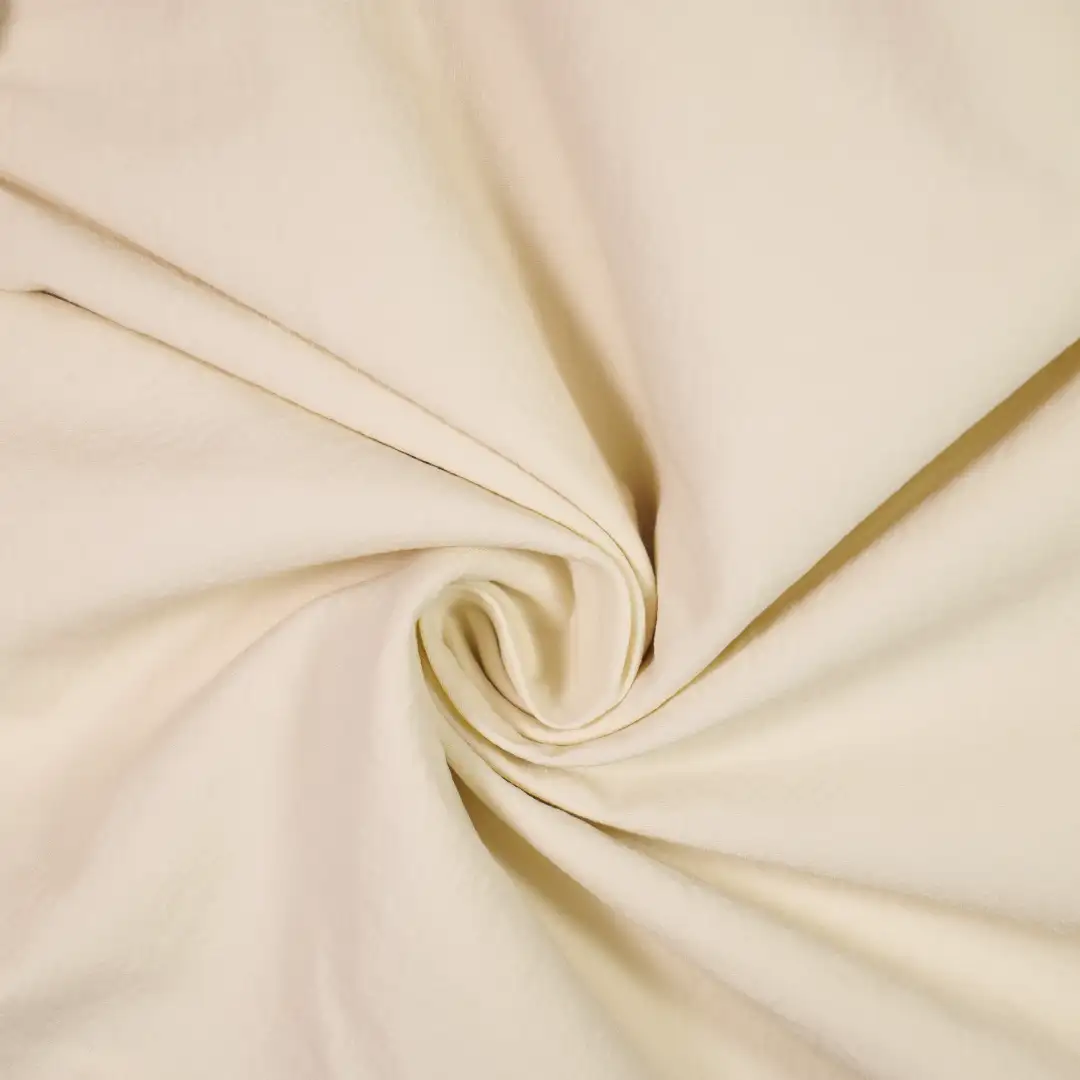 China Fabric for Shirt,Blouse,Crop Top Crepe Woven Blended Fabric Rayon Polyamide Beige color buy from China wholesaler bulk order at wholesale price free worldwide shipping Alibaba