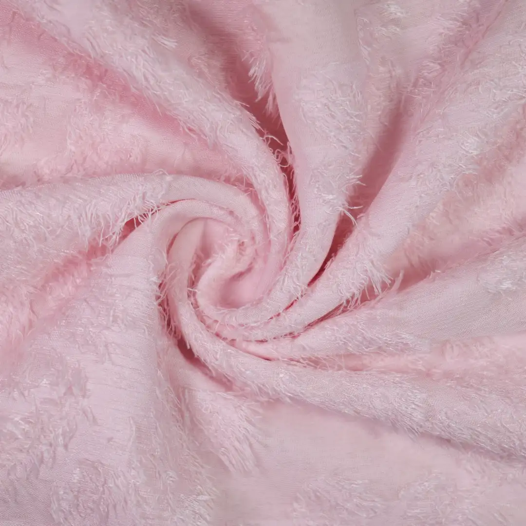 China Fabric for Shirt,Blouse,Crop Top Polyester Jacquard Synthetic Woven Fabric Polyester Pink color buy from China wholesaler bulk order at wholesale price free worldwide shipping Alibaba