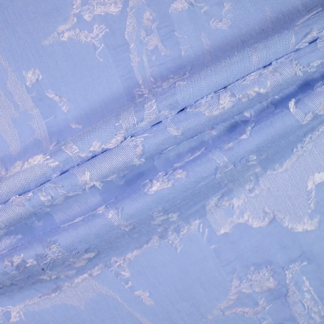 China Fabric for Shirt,Blouse,Crop Top Chiffon Woven Blended Fabric Tencel Rayon Nylon Blue color buy from China wholesaler bulk order at wholesale price free worldwide shipping Alibaba