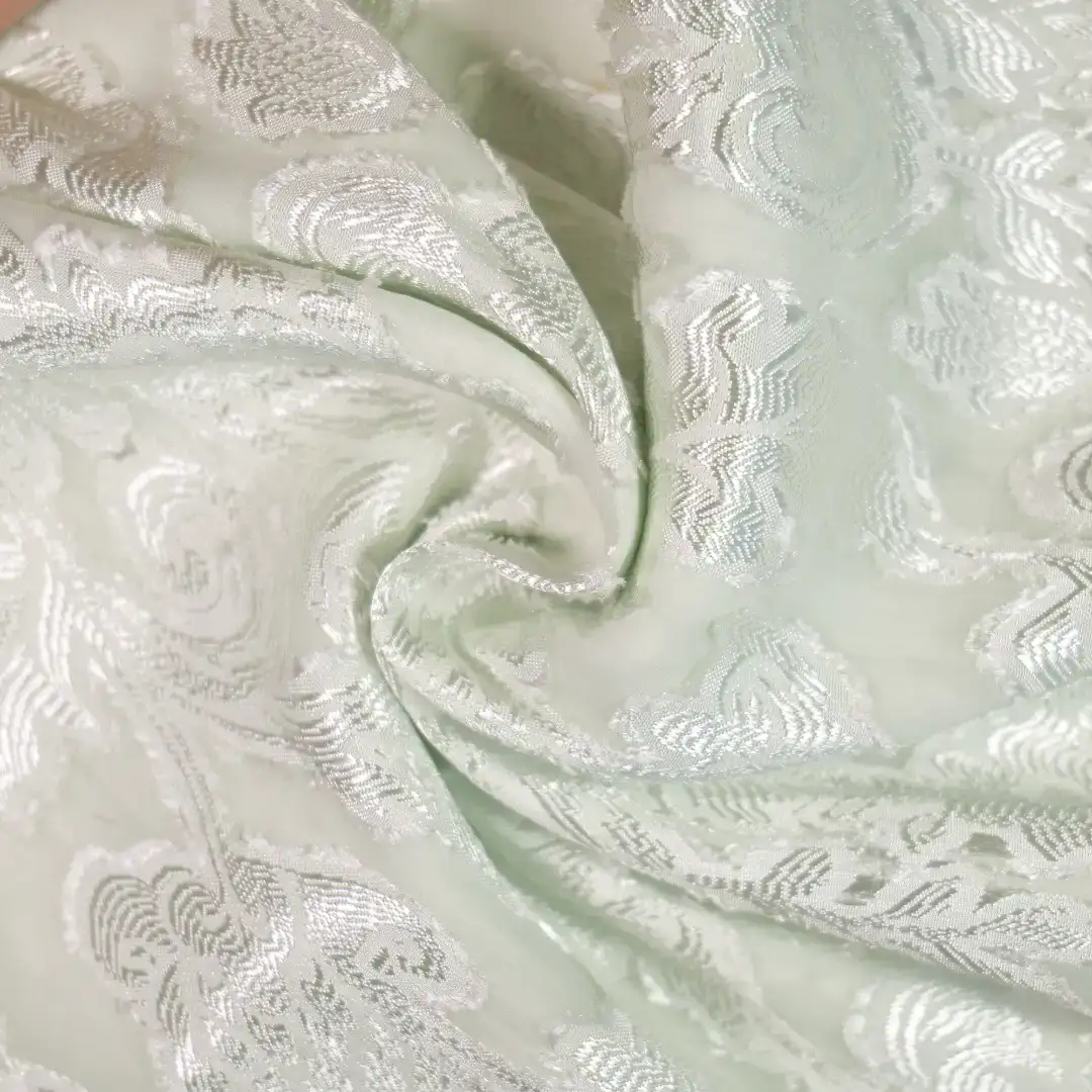 China Fabric for Shirt,Pants,T-Shirt,Tank Top,Skirt Jacquard Synthetic Woven Fabric Nylon light green color buy from China wholesaler bulk order at wholesale price free worldwide shipping Alibaba