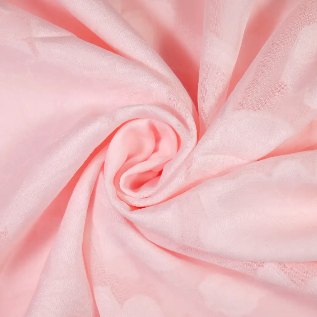 China Fabric for Shirt,T-Shirt,Crop Top,Skirt Polyester Jacquard Synthetic Woven Fabric Polyester pink color buy from China wholesaler bulk order at wholesale price free worldwide shipping Alibaba