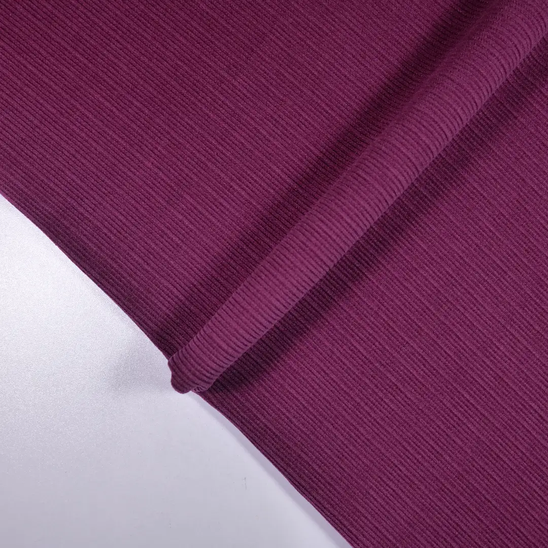 China Fabric for Shirt,Pants,Jackets,Blazer,Shorts knitted Corduroy Knit Fabric Polyester Spandex Grape Purple color buy from China wholesaler bulk order at wholesale price free worldwide shipping Alibaba