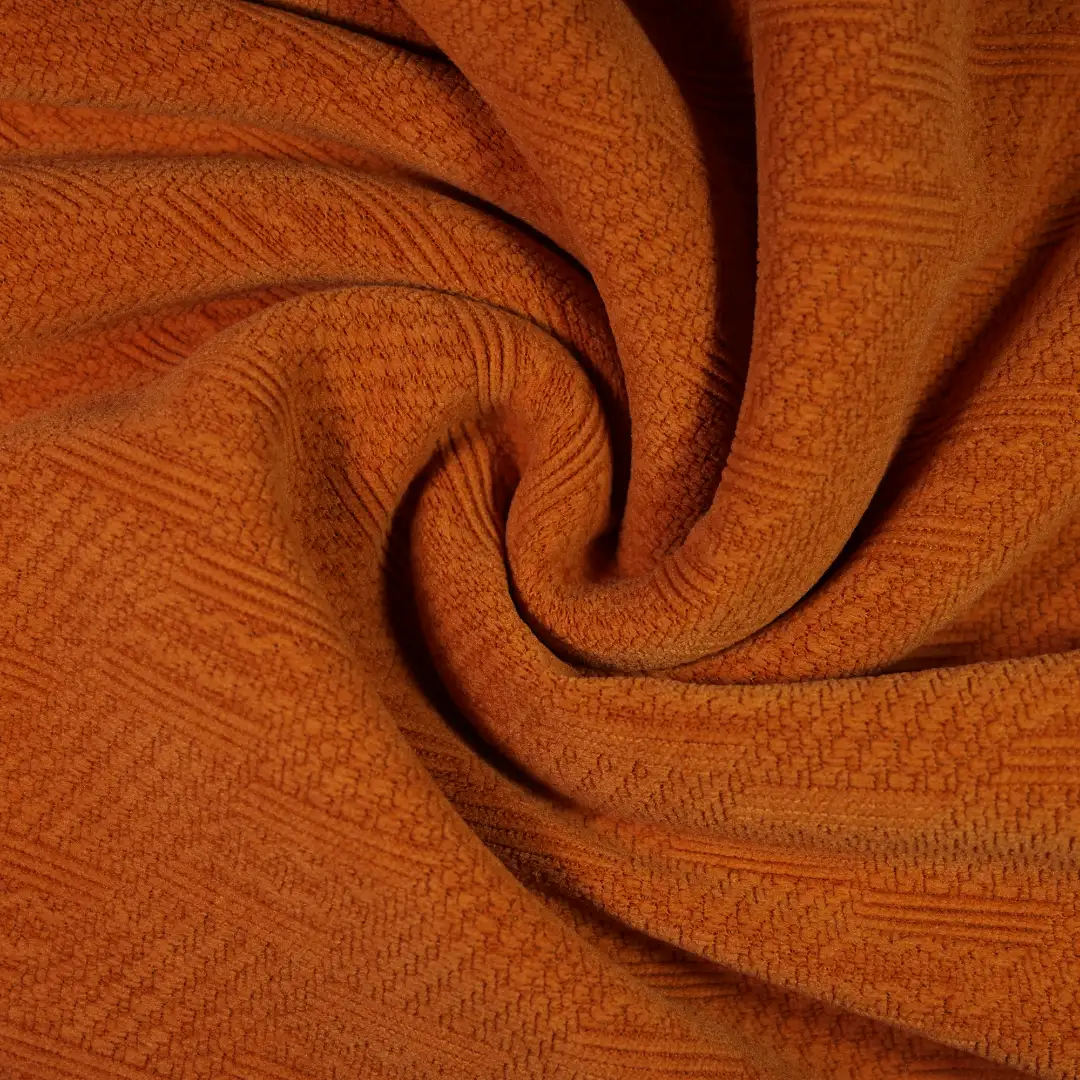 China Fabric for Suit,Knitted Jacket ,Loungewear,Over Shirt Jacquard Knit Fabric Polyester Spandex Orange color buy from China wholesaler bulk order at wholesale price free worldwide shipping Alibaba