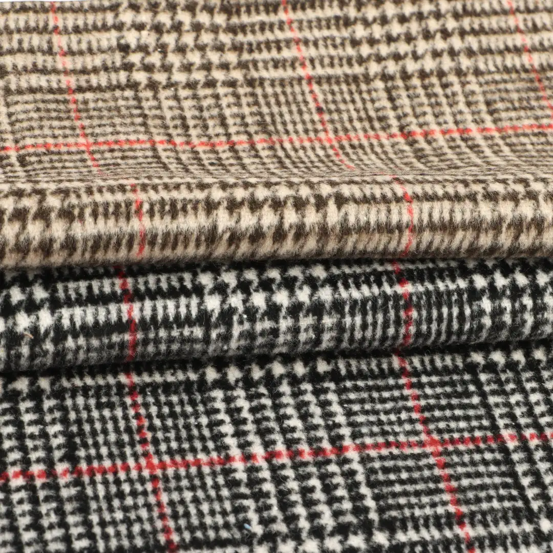 China Fabric for Jackets,Overcoat,Skirt ,Open Waistcoat Woolen Overcoat Woolen Other houndstooth color buy from China wholesaler bulk order at wholesale price free worldwide shipping Alibaba