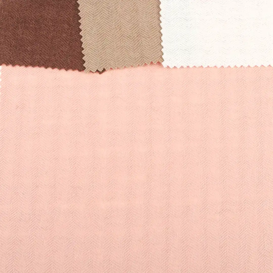 China Fabric for Pants,Skirt,Suit Woolen Herringbone Woolen Polyester Wool Viscose pink color buy from China wholesaler bulk order at wholesale price free worldwide shipping Alibaba