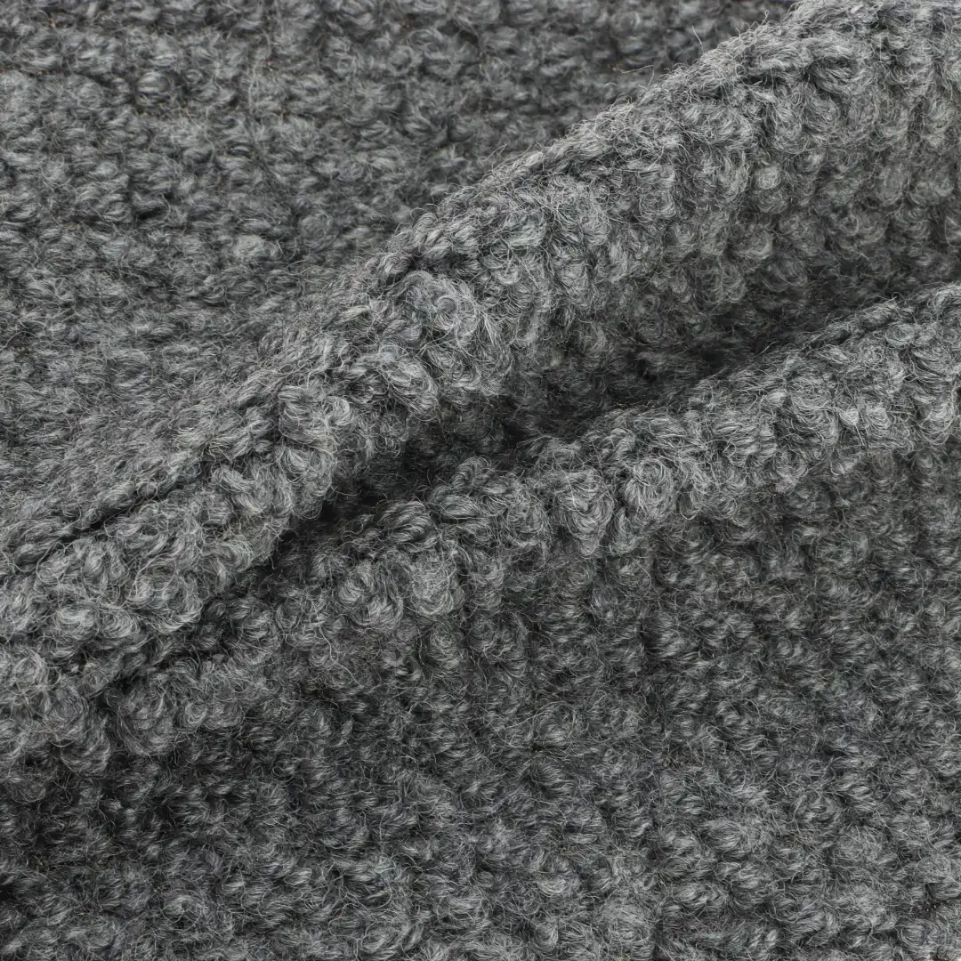 China Fabric for Jackets,Skirt,Hoodie,Overcoat,Suit Loop Pile Woolen Woolen Wool Polyester dark grey color buy from China wholesaler bulk order at wholesale price free worldwide shipping Alibaba