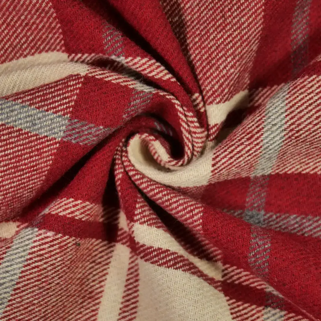 China Fabric for Suit Trouser,Skirt,Overcoat,Suit,Ski Suits Yarn Dyed Check Woven Blended Fabric Polyester Wool Red color buy from China wholesaler bulk order at wholesale price free worldwide shipping Alibaba