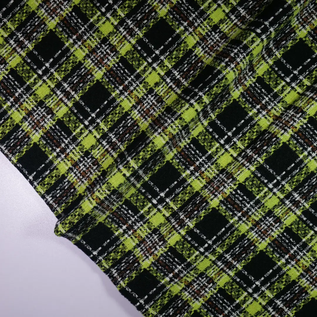 China Fabric for Suit Trouser,Blazer,Suit,Uniform Chanel-Style Fabric Woolen Polyester Wool Green color buy from China wholesaler bulk order at wholesale price free worldwide shipping Alibaba