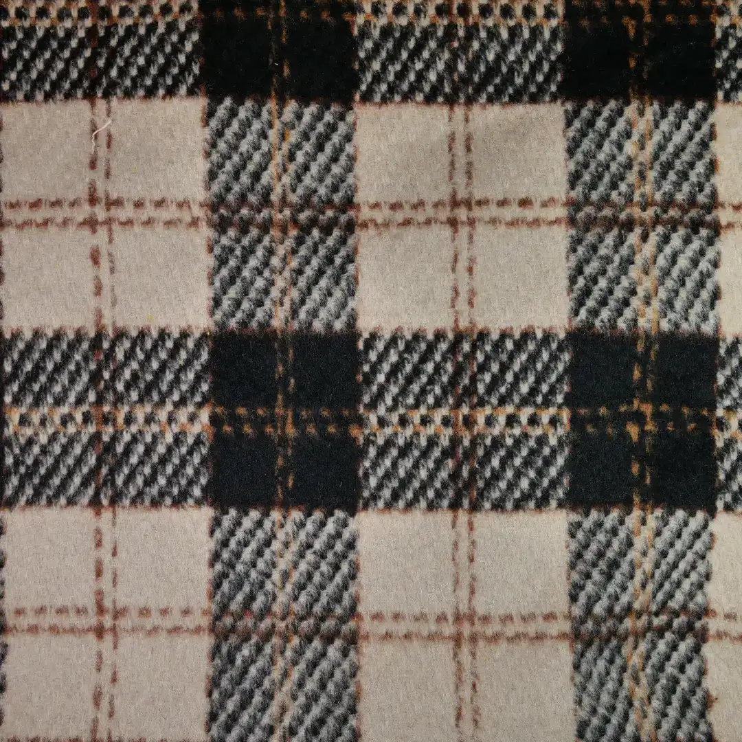 China Fabric for Jackets,Blazer,Suit Yarn Dyed Check Woven Blended Fabric Wool Polyester Brown color buy from China wholesaler bulk order at wholesale price free worldwide shipping Alibaba