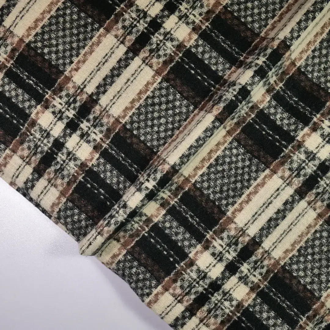 China Fabric for Blazer,Suit,Over Shirt Yarn Dyed Check Woven Blended Fabric Polyester Wool Acrylic Black color buy from China wholesaler bulk order at wholesale price free worldwide shipping Alibaba