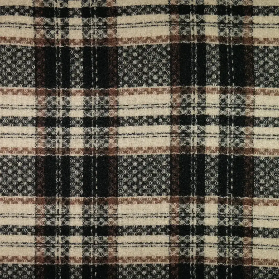 China Fabric for Blazer,Suit,Over Shirt Yarn Dyed Check Woven Blended Fabric Polyester Wool Acrylic Black color buy from China wholesaler bulk order at wholesale price free worldwide shipping Alibaba
