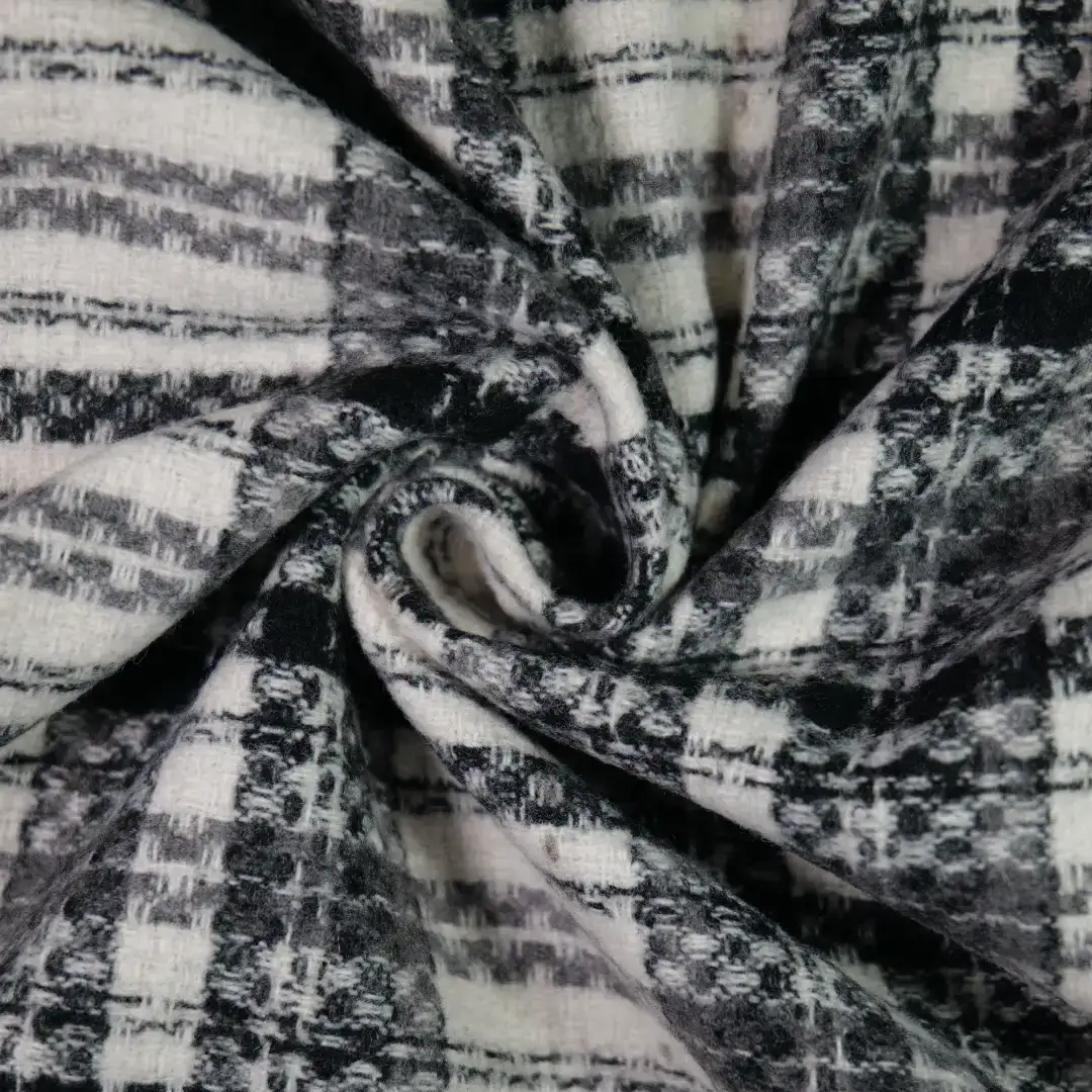 China Fabric for Blazer,Suit,Over Shirt Yarn Dyed Check Woven Blended Fabric Polyester Wool Acrylic Black color buy from China wholesaler bulk order at wholesale price free worldwide shipping Alibaba