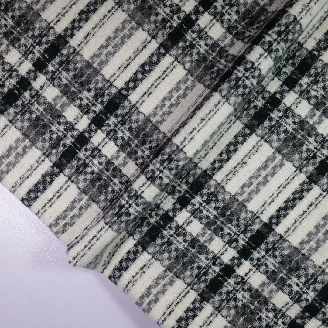China Fabric for Blazer,Suit,Over Shirt Yarn Dyed Check Woven Blended Fabric Polyester Wool Acrylic Black color buy from China wholesaler bulk order at wholesale price free worldwide shipping Alibaba