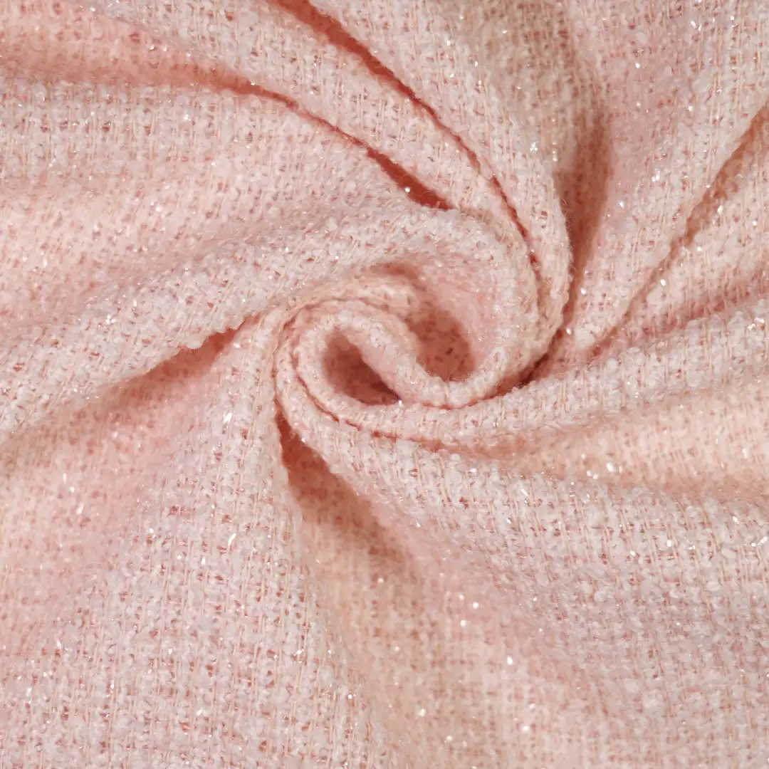 China Fabric for Jackets,Overcoat,Suit,Uniform Chanel-Style Fabric Woolen Polyester Wool Pink color buy from China wholesaler bulk order at wholesale price free worldwide shipping Alibaba