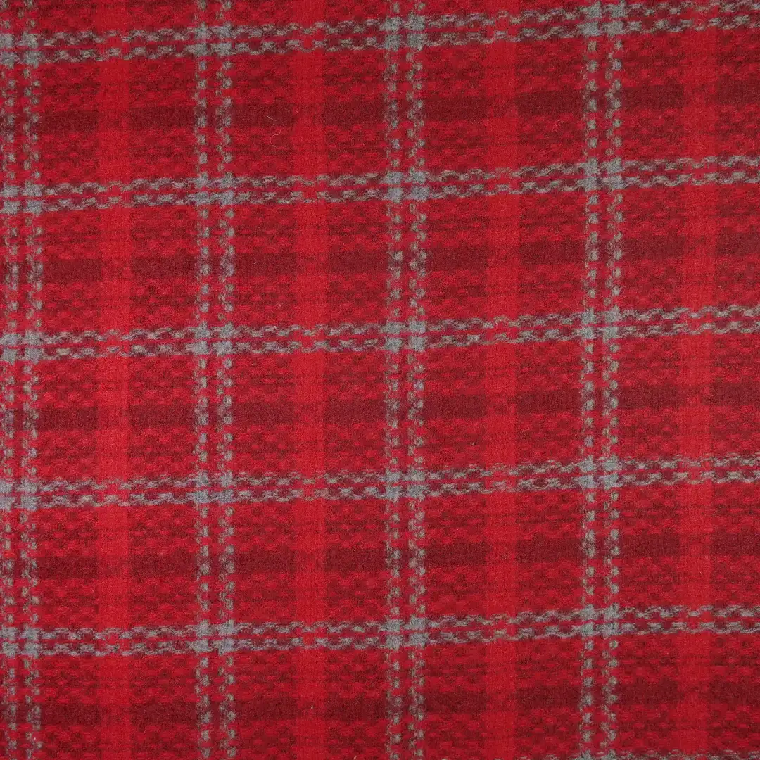 China Fabric for Blazer,Overcoat,Suit Yarn Dyed Check Woven Blended Fabric Wool Polyester Acrylic Red color buy from China wholesaler bulk order at wholesale price free worldwide shipping Alibaba