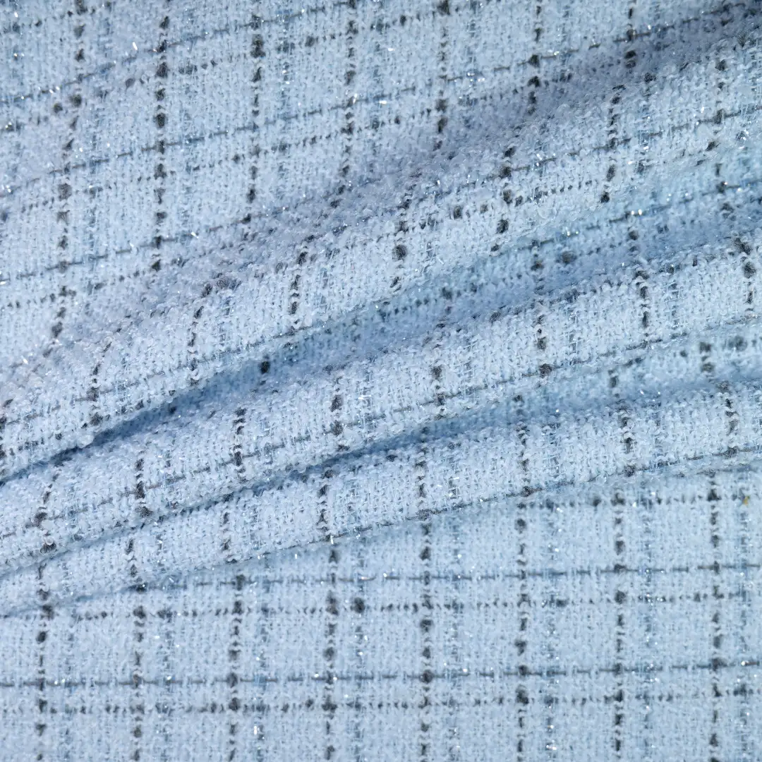 China Fabric for Jackets,Blazer,Overcoat,Suit Chanel-Style Fabric Woolen Polyester Wool Blue color buy from China wholesaler bulk order at wholesale price free worldwide shipping Alibaba