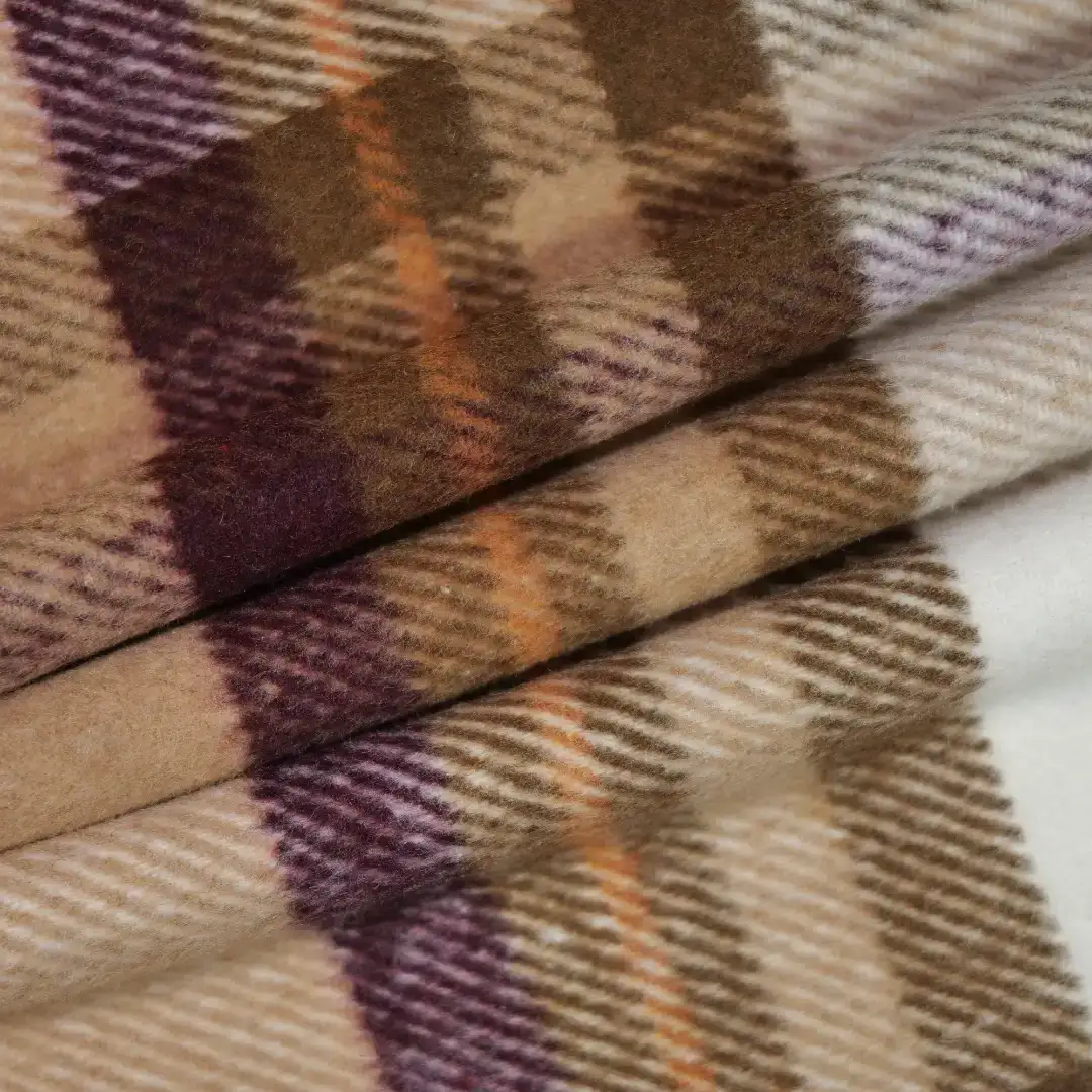 China Fabric for Overcoat,Uniform,Double-Breasted Coat Yarn Dyed Check Woven Blended Fabric Polyester Brown color buy from China wholesaler bulk order at wholesale price free worldwide shipping Alibaba
