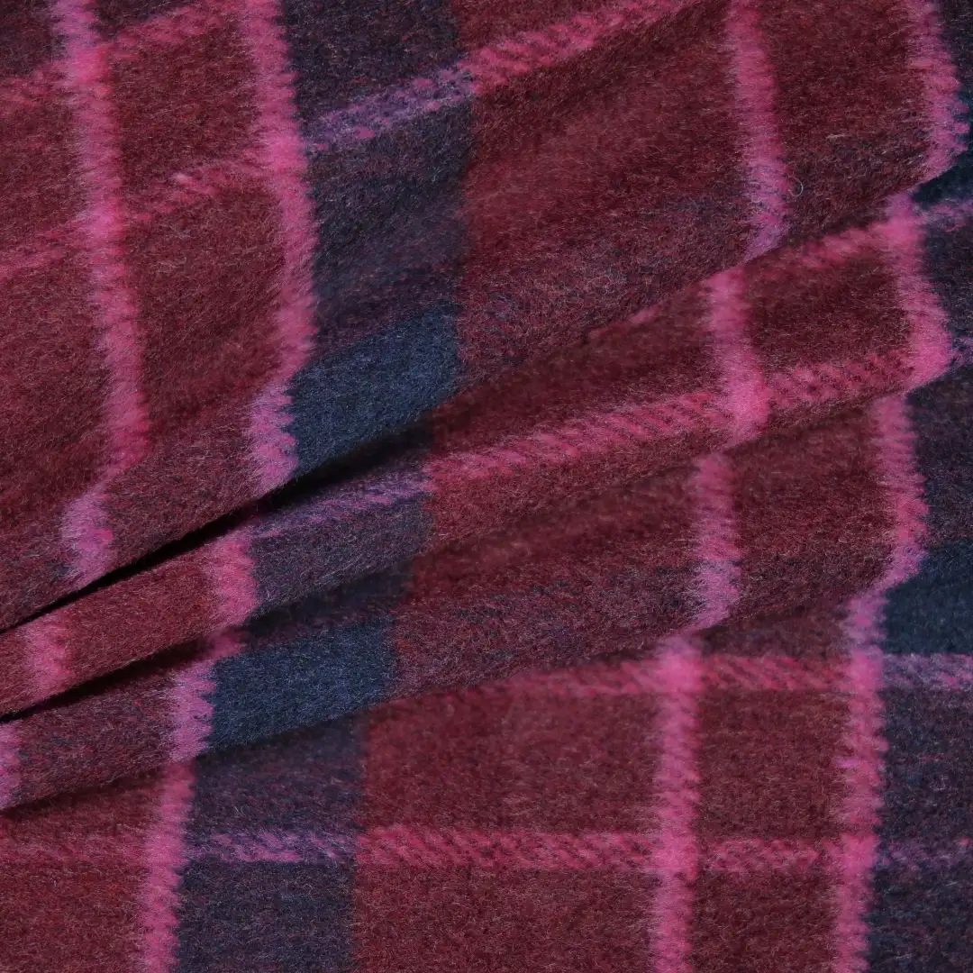 China Fabric for Overcoat,Uniform,Fringe Jacket,Double-Breasted Coat,Kids Double-Breasted A-Line Binding Long Coat Yarn Dyed Check Woven Blended Fabric Polyester red color buy from China wholesaler bulk order at wholesale price free worldwide shipping Alibaba