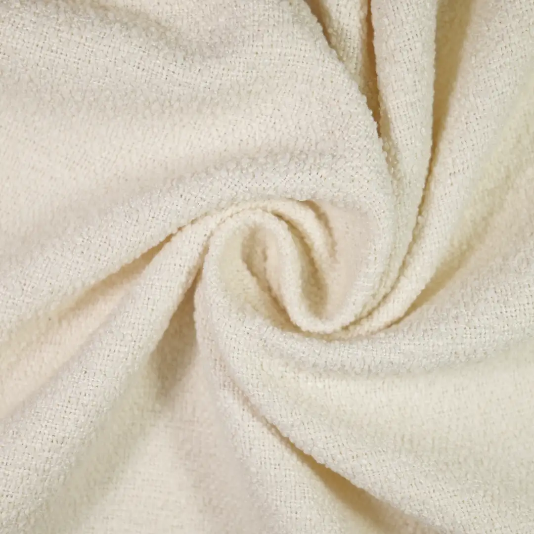 China Fabric for Overcoat,Uniform,Double-Breasted Coat Chanel-Style Fabric Woolen Polyester Beige color buy from China wholesaler bulk order at wholesale price free worldwide shipping Alibaba
