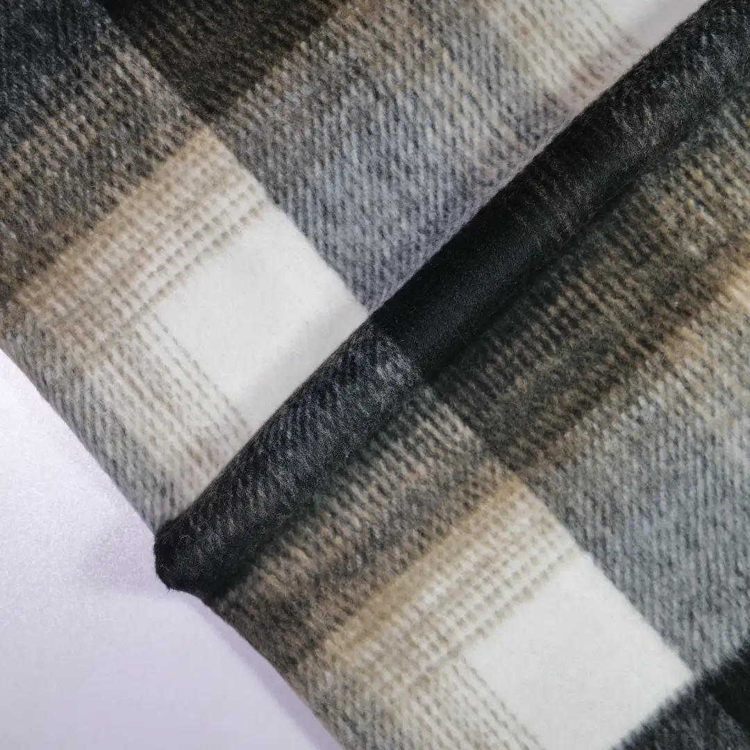 China Fabric for Jackets,Overcoat,Uniform,Kids Stretch Waist Pleated Skirt Yarn Dyed Check Woven Blended Fabric Polyester Other Brown color buy from China wholesaler bulk order at wholesale price free worldwide shipping Alibaba