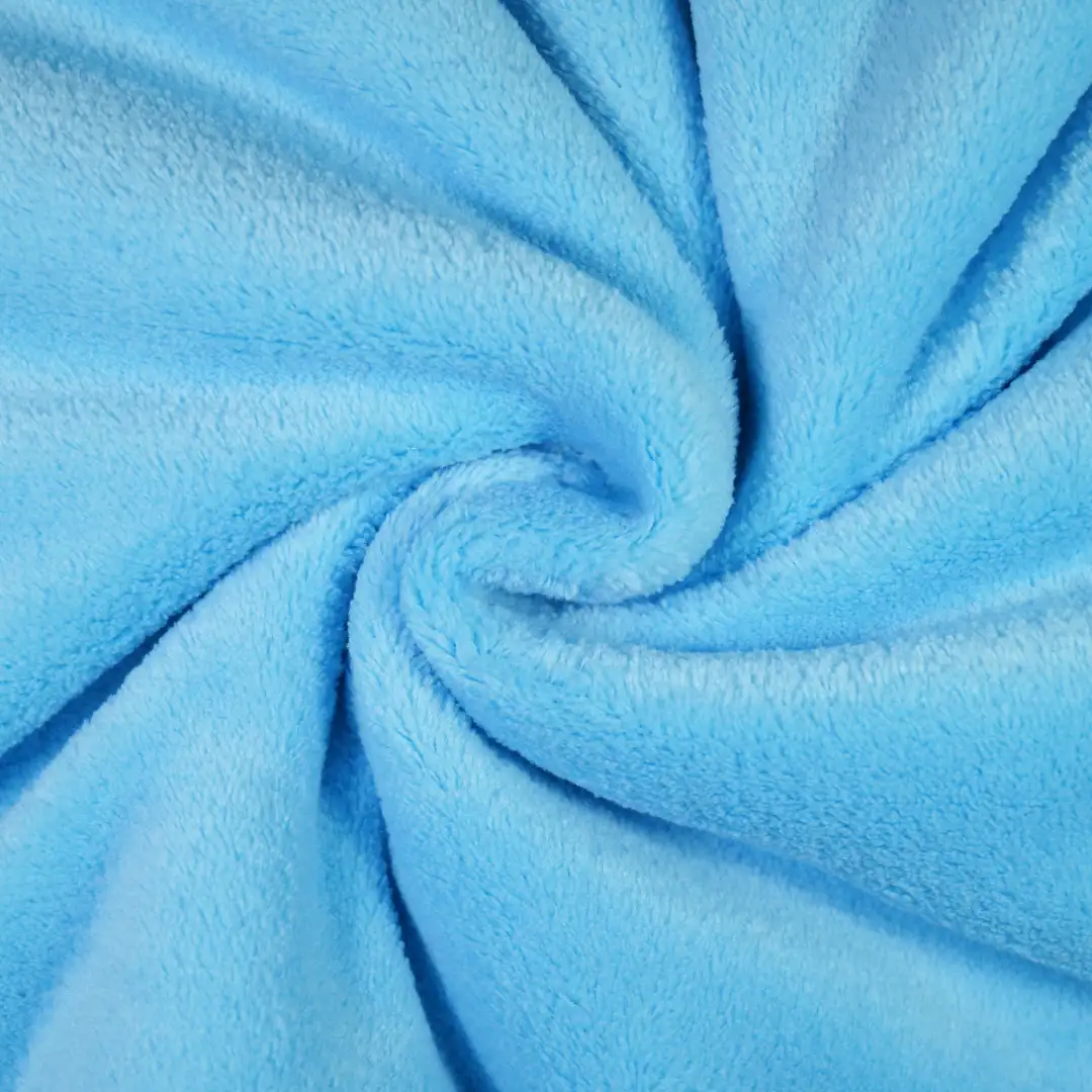 China Fabric for Hoodie,Pajamas,Full-Zipper Cardigan  Coral Fleece Knit Fabric Polyester Blue color buy from China wholesaler bulk order at wholesale price free worldwide shipping Alibaba