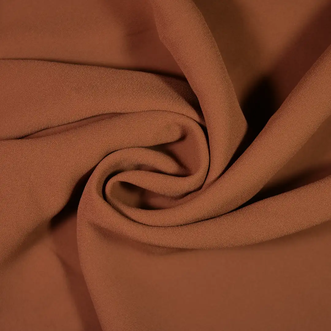 China Fabric for Shirt,Interlining,Tier Midi Shirt Dress Chiffon Synthetic Woven Fabric Polyester Brown color buy from China wholesaler bulk order at wholesale price free worldwide shipping Alibaba