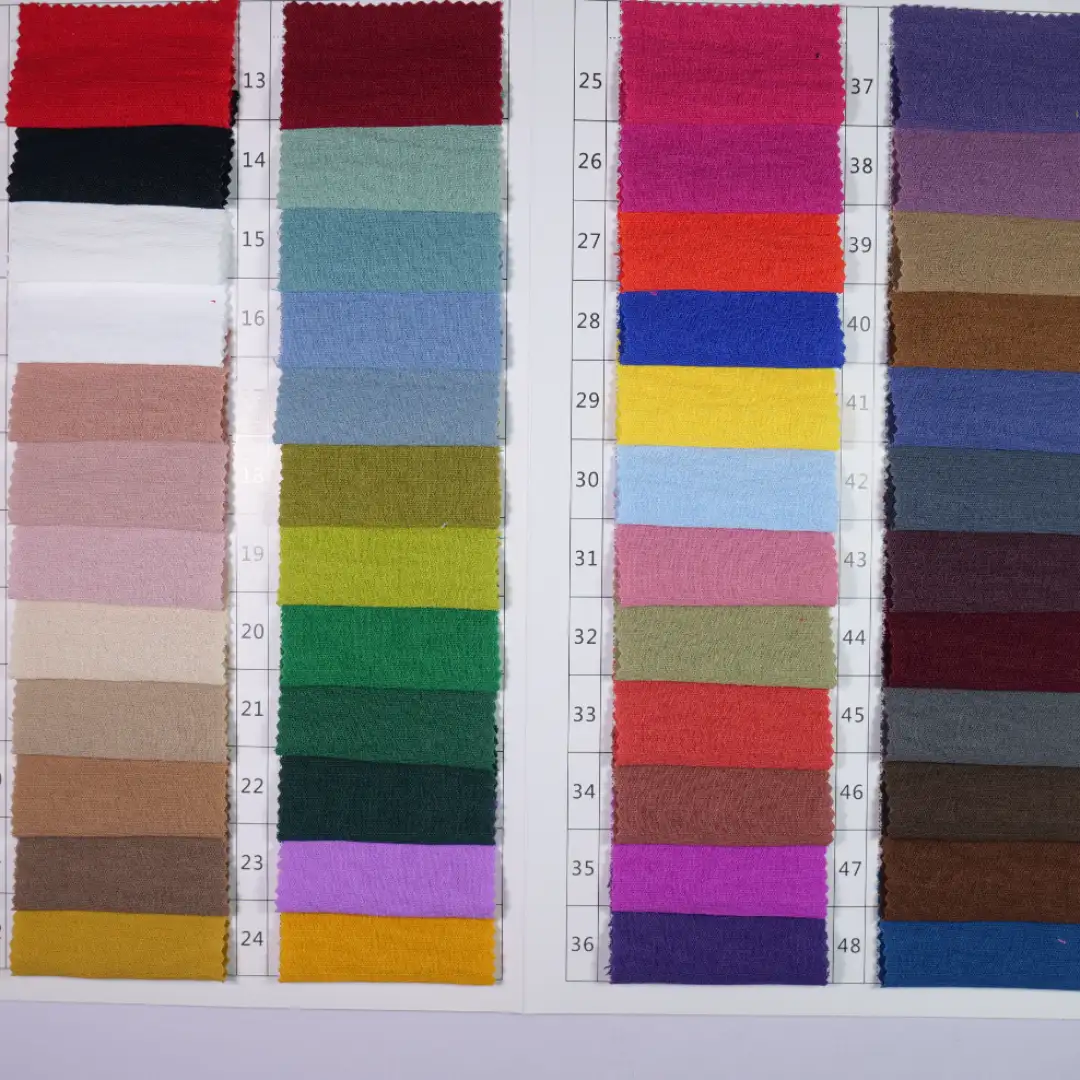 China Fabric for Shirt,Blouse,Crop Top Polyester Crinkle Fabric Synthetic Woven Fabric Polyester White color buy from China wholesaler bulk order at wholesale price free worldwide shipping Alibaba