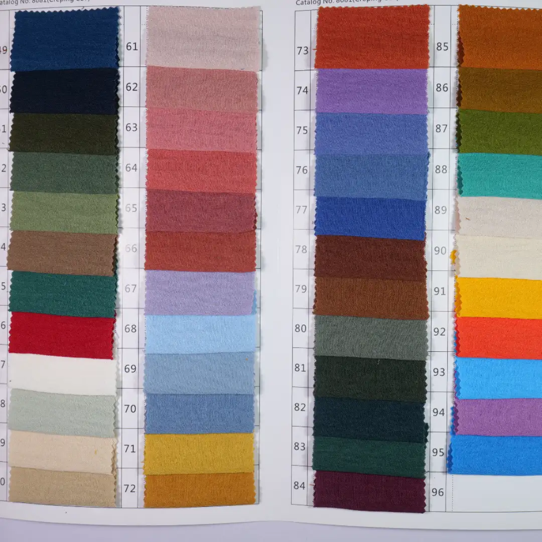 China Fabric for Shirt,Blouse,Crop Top Polyester Crinkle Fabric Synthetic Woven Fabric Polyester White color buy from China wholesaler bulk order at wholesale price free worldwide shipping Alibaba