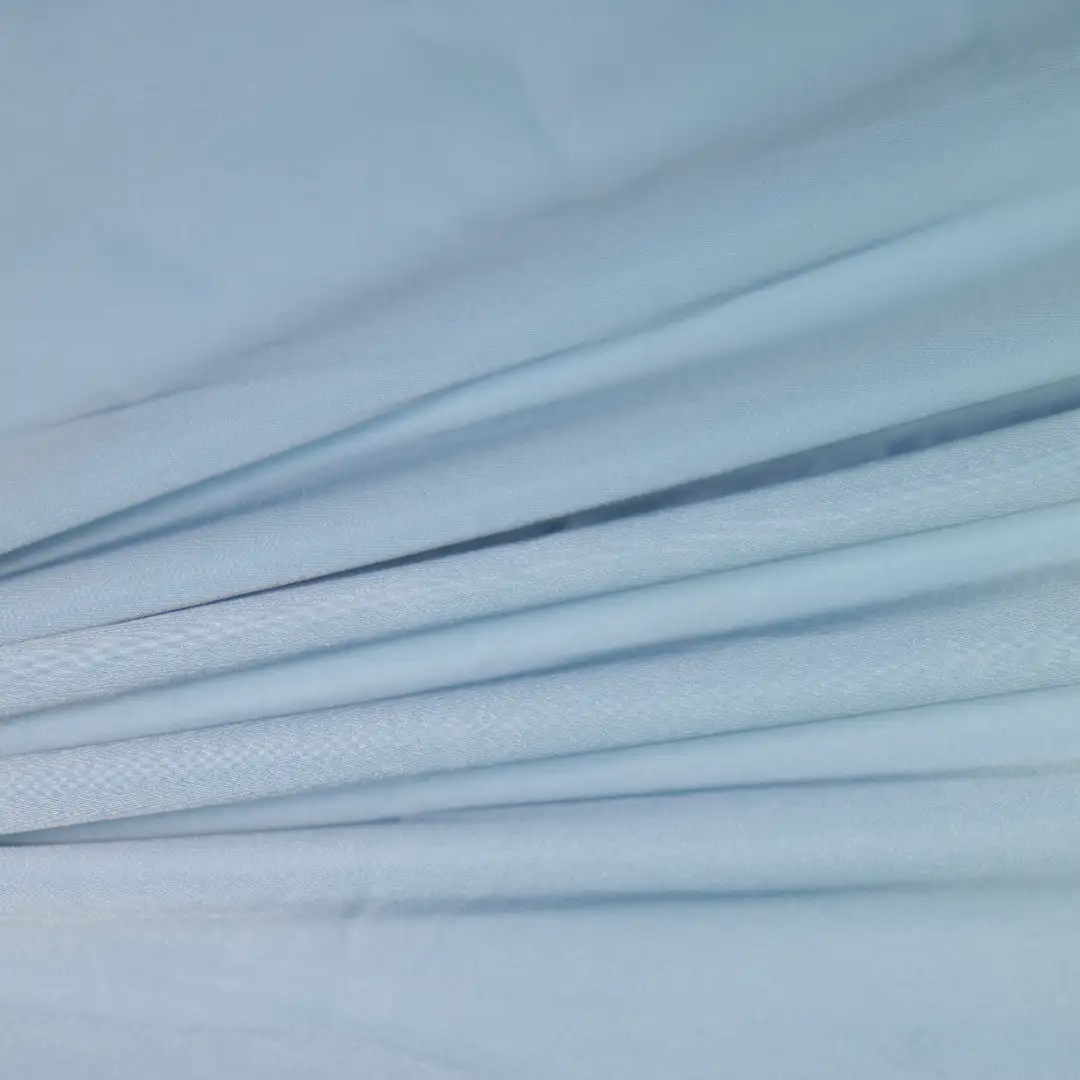 China Fabric for Shirt,Sleeveless Puffy Mini Dress Poplin Woven Blended Fabric Polyester Spandex blue color buy from China wholesaler bulk order at wholesale price free worldwide shipping Alibaba