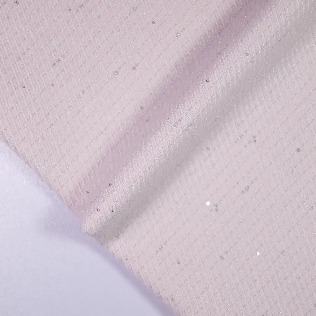 China Fabric for Blazer,Suit,Uniform,Sleeveless Puffy Mini Dress,Ladies Cargo A-Line Skirt Chanel-Style Fabric Woolen Polyester Nylon Pink color buy from China wholesaler bulk order at wholesale price free worldwide shipping Alibaba