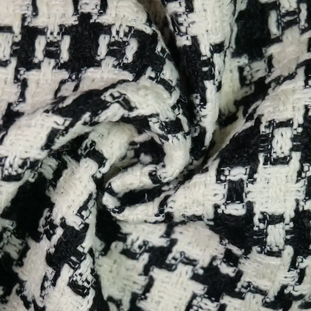 China Fabric for Suit,Skirt ,Fringe Jacket,Double-Breasted Coat Chanel-Style Fabric Woolen Polyester Black color buy from China wholesaler bulk order at wholesale price free worldwide shipping Alibaba