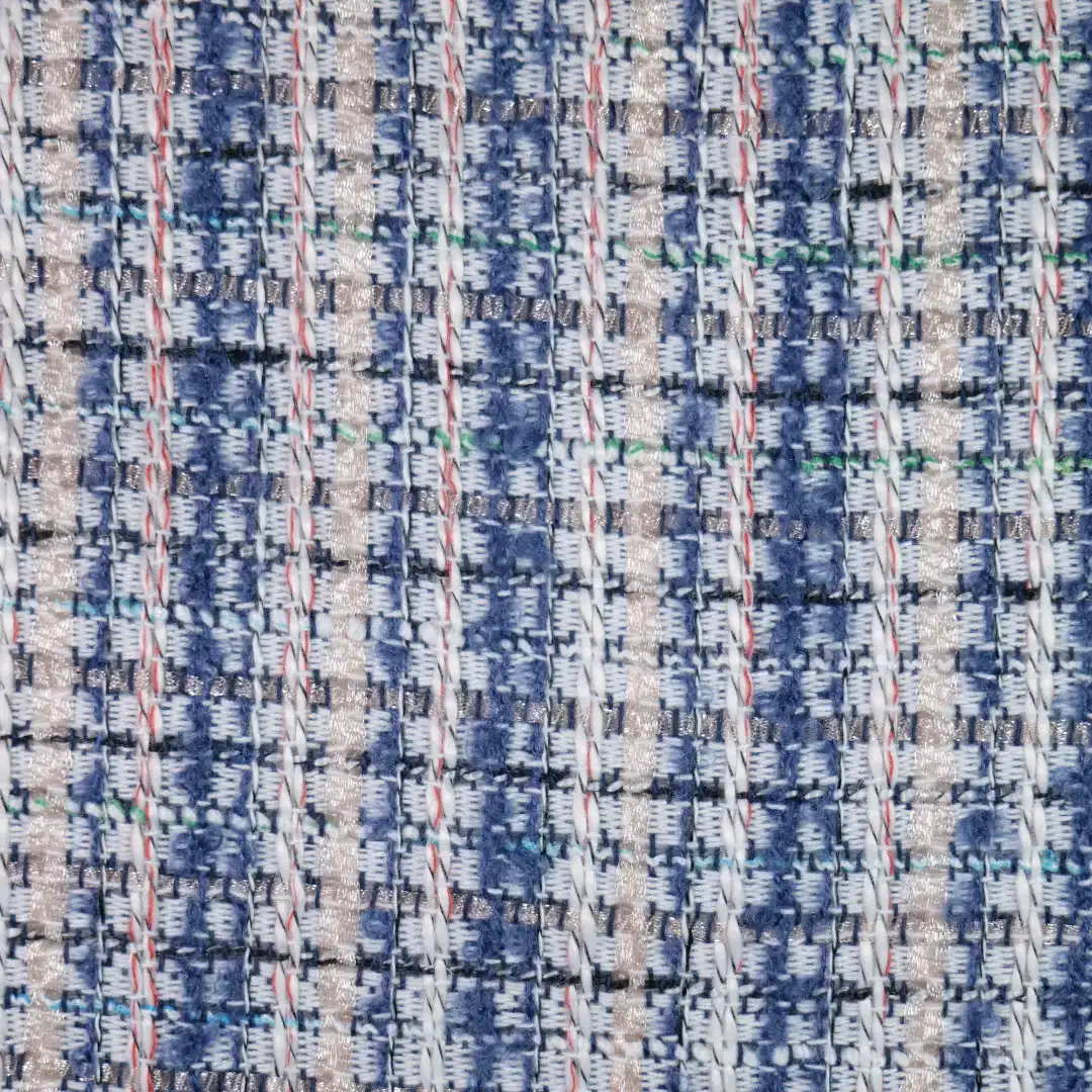 China Fabric for Jackets,Blazer,Skirt  Chanel-Style Fabric Woolen Polyester Blue color buy from China wholesaler bulk order at wholesale price free worldwide shipping Alibaba