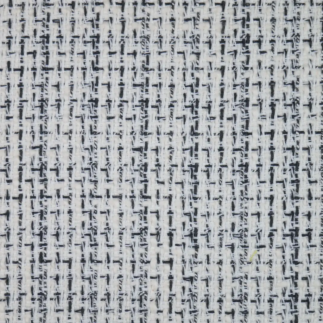 China Fabric for Blazer,Overcoat,Open Waistcoat Chanel-Style Fabric Woolen Polyester Cotton black white color buy from China wholesaler bulk order at wholesale price free worldwide shipping Alibaba