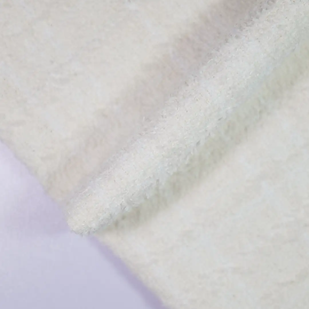 China Fabric for Blazer,Overcoat,Open Waistcoat Chanel-Style Fabric Woolen Polyester white color buy from China wholesaler bulk order at wholesale price free worldwide shipping Alibaba