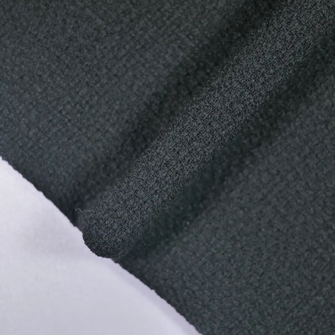 China Fabric for T-Shirt,Blouse,Hoodie Chanel-Style Fabric Woolen Polyester Spandex black color buy from China wholesaler bulk order at wholesale price free worldwide shipping Alibaba