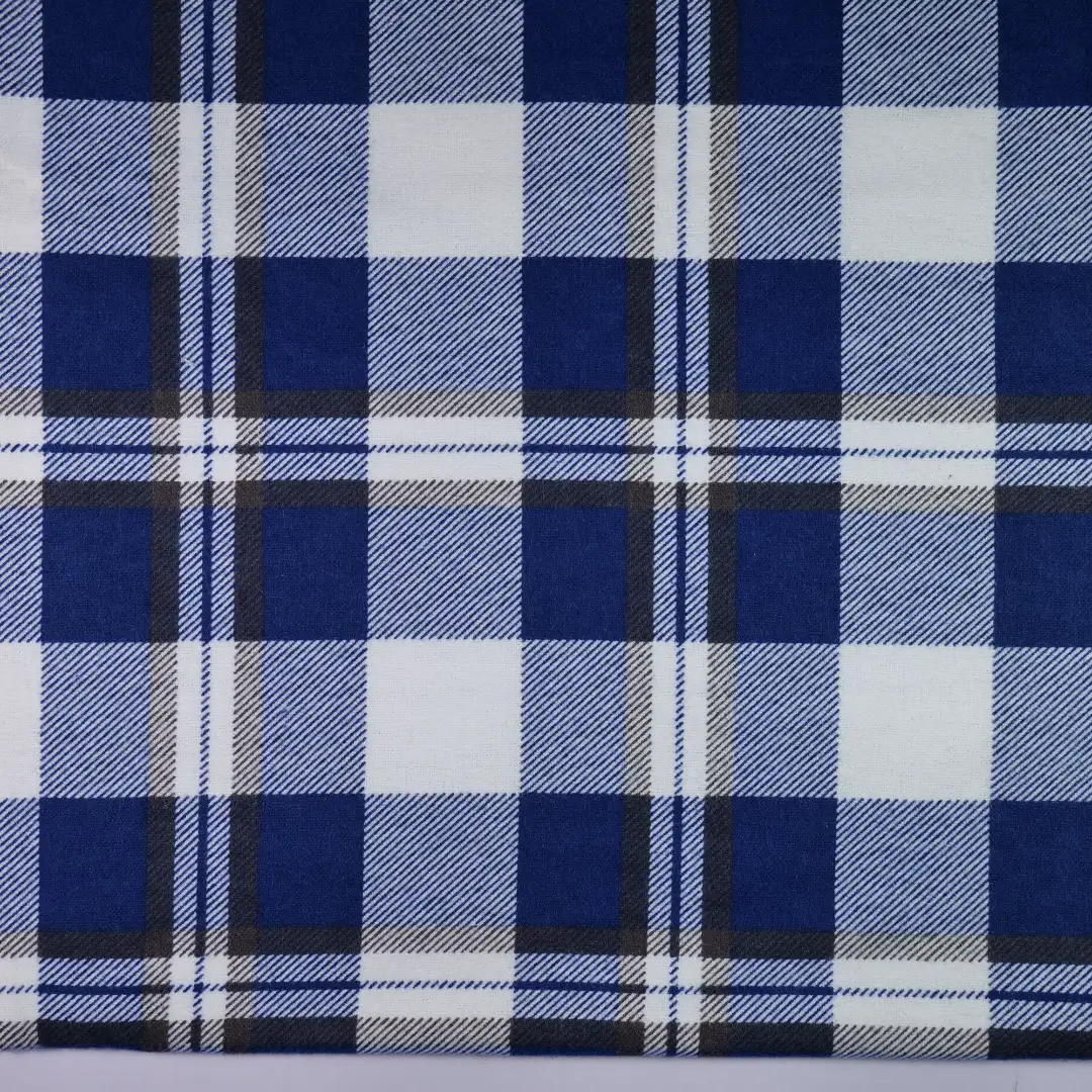 China Fabric for Shirt,Crop Top,Shirt Long Sleeve Button ,Loungewear Yarn Dyed Check Natural Woven Fabric Cotton Navy color buy from China wholesaler bulk order at wholesale price free worldwide shipping Alibaba