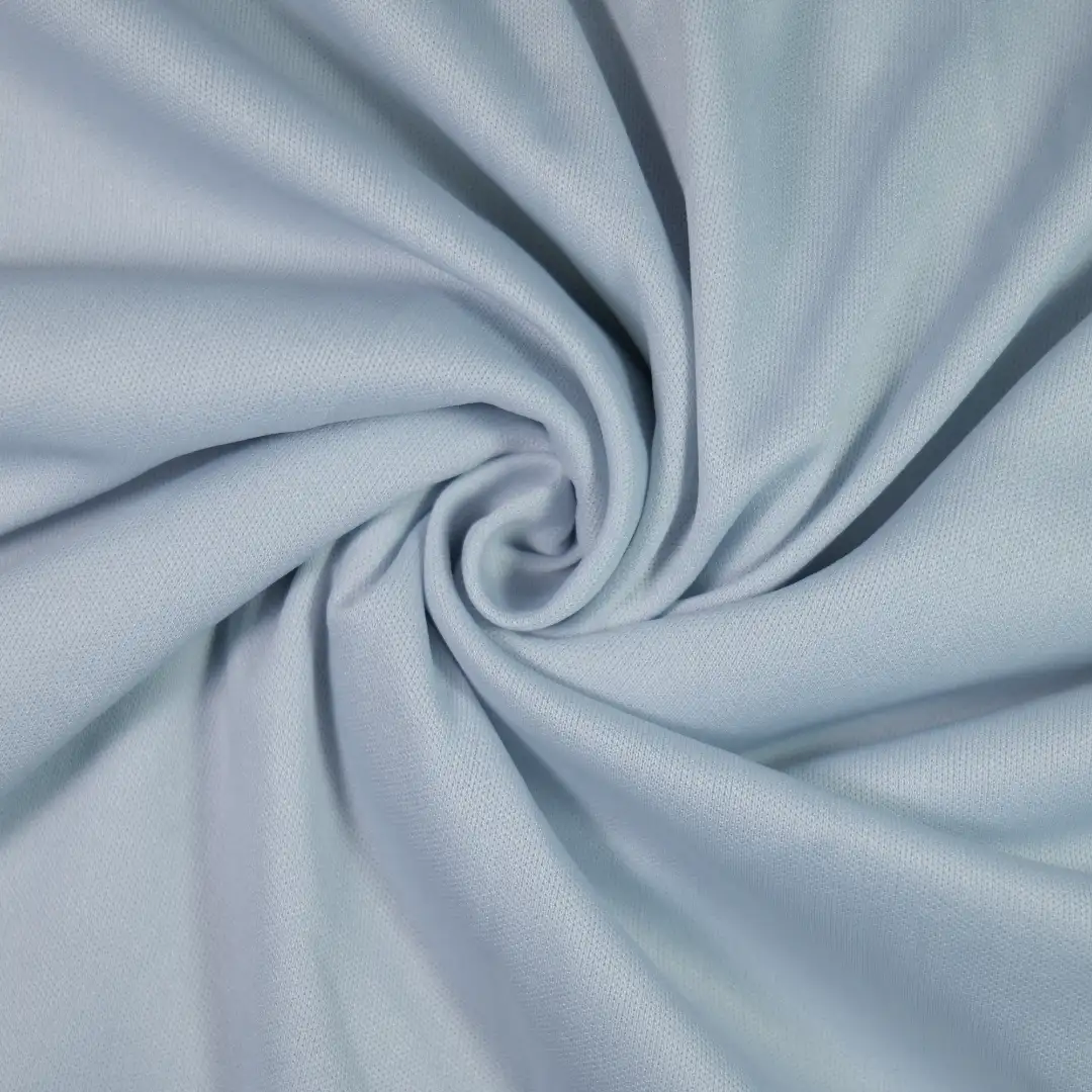 China Fabric for Interlining Single Jersey Knit Fabric Polyester Blue color buy from China wholesaler bulk order at wholesale price free worldwide shipping Alibaba