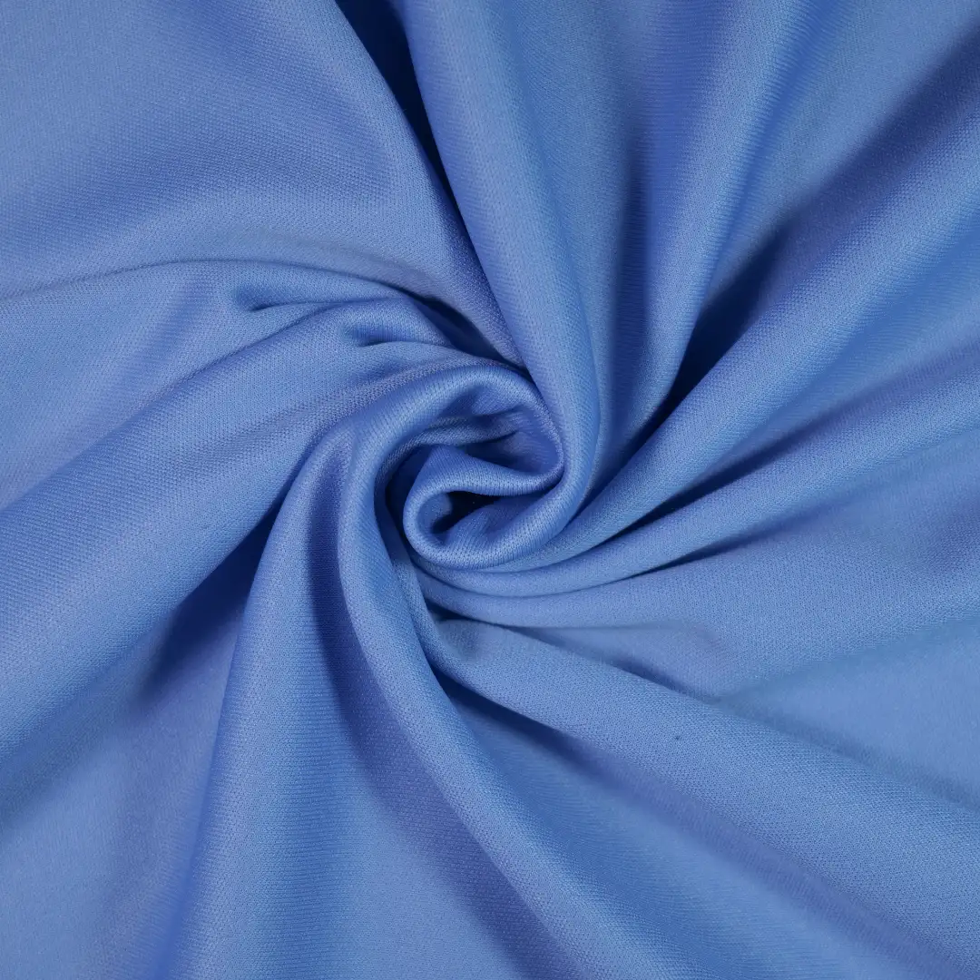 China Fabric for Interlining Single Jersey Knit Fabric Polyester Blue color buy from China wholesaler bulk order at wholesale price free worldwide shipping Alibaba