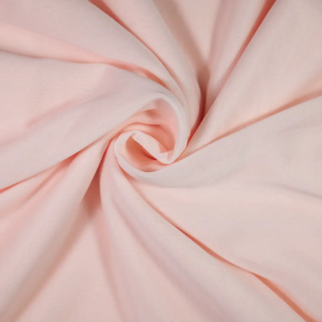 China Fabric for Interlining Single Jersey Knit Fabric Polyester Pink color buy from China wholesaler bulk order at wholesale price free worldwide shipping Alibaba