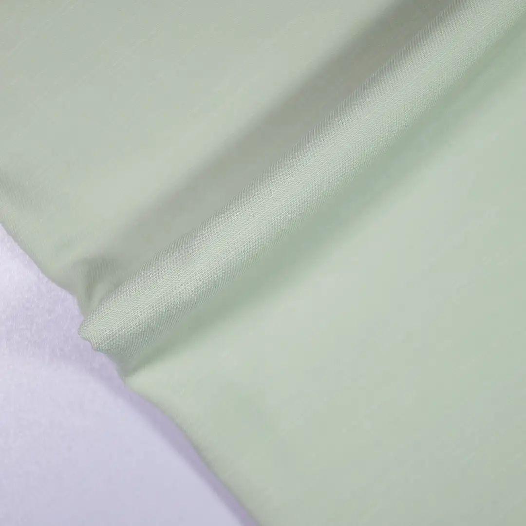 China Fabric for Skirt,Shirt Half Sleeve Button ,Shirt Half Sleeve Zipper ,Dresses (Pullover)  Twill Woven Blended Fabric Viscose Lyocell Rayon Flax dark green color buy from China wholesaler bulk order at wholesale price free worldwide shipping Alibaba