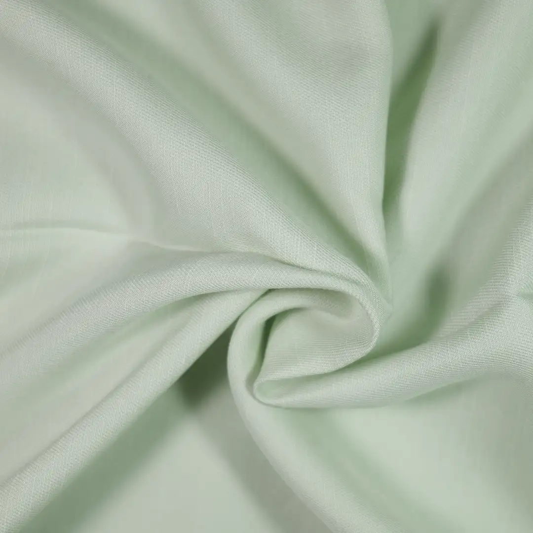 China Fabric for Skirt,Shirt Half Sleeve Button ,Shirt Half Sleeve Zipper ,Dresses (Pullover)  Twill Woven Blended Fabric Viscose Lyocell Rayon Flax dark green color buy from China wholesaler bulk order at wholesale price free worldwide shipping Alibaba