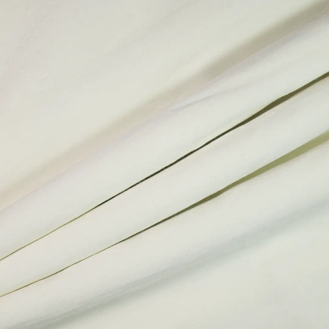 China Fabric for Skirt,Shirt Long Sleeve Zipper ,Sleeveless Waist Shirt,Backless Beach Dress Jacquard Natural Woven Fabric Nylon Bamboo Polyester cream color buy from China wholesaler bulk order at wholesale price free worldwide shipping Alibaba