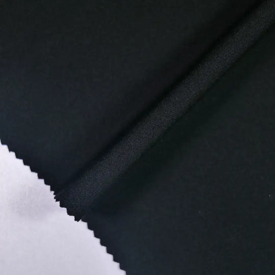 China Fabric for Pants,Jackets,Skirt  Twill Woven Blended Fabric Polyamide Elastane black color buy from China wholesaler bulk order at wholesale price free worldwide shipping Alibaba