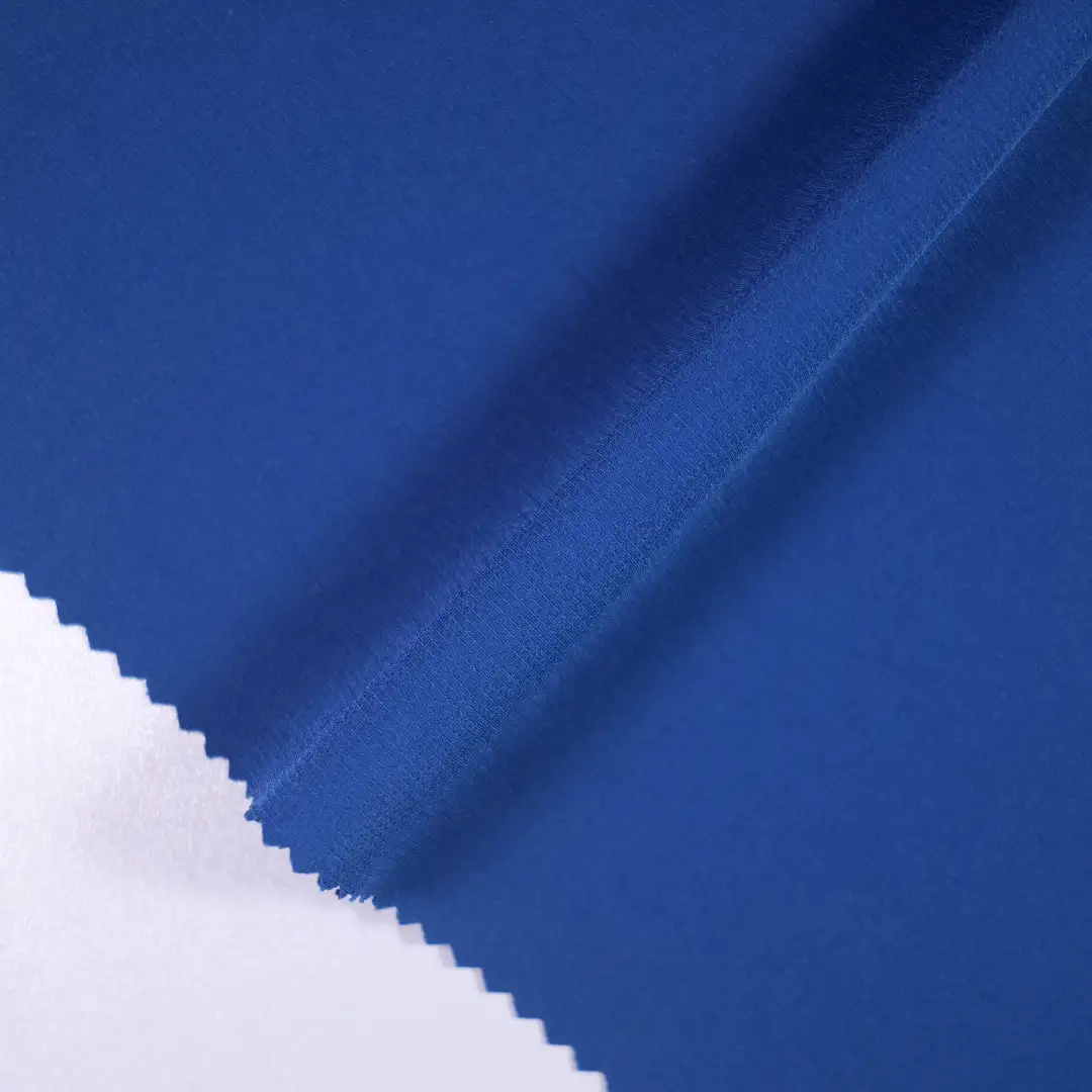 China Fabric for Skirt  Four-way Stretch (Bi-Stretch) Woven Blended Fabric Polyester Polyamide Spandex BLUE color buy from China wholesaler bulk order at wholesale price free worldwide shipping Alibaba