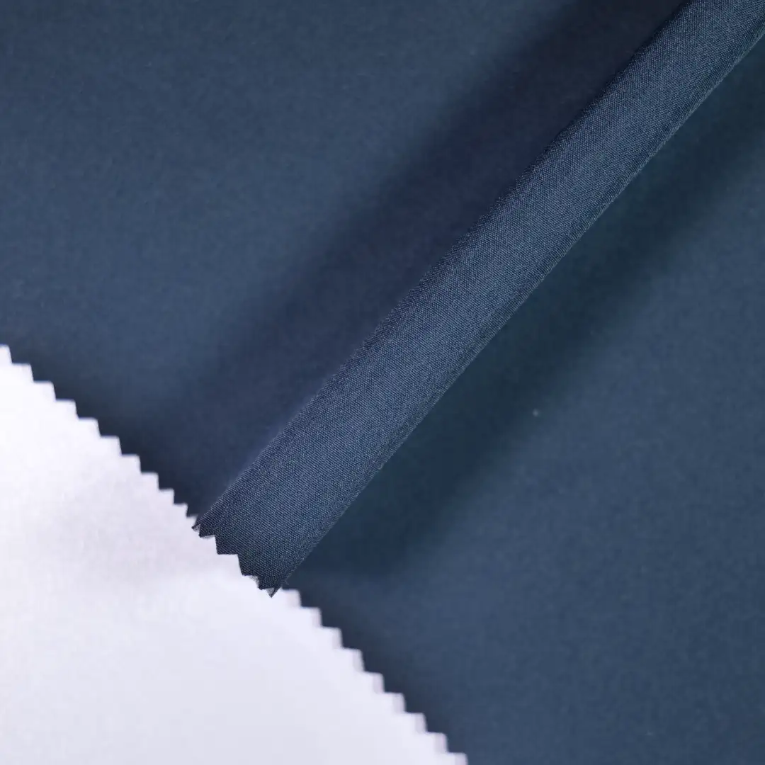China Fabric for Jackets Bonded fabric Bonded fabric Polyester Spandex BLUE color buy from China wholesaler bulk order at wholesale price free worldwide shipping Alibaba